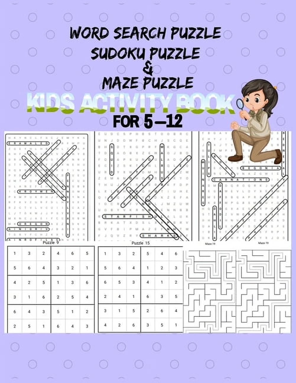 Word Search Sudoku And Maze Puzzle Kids Activity Book For 5 12 Years Old This Cute And Amazing Gift For Preschooler Toddlers Kids Kindergarten Student And Adults Paperback Walmart