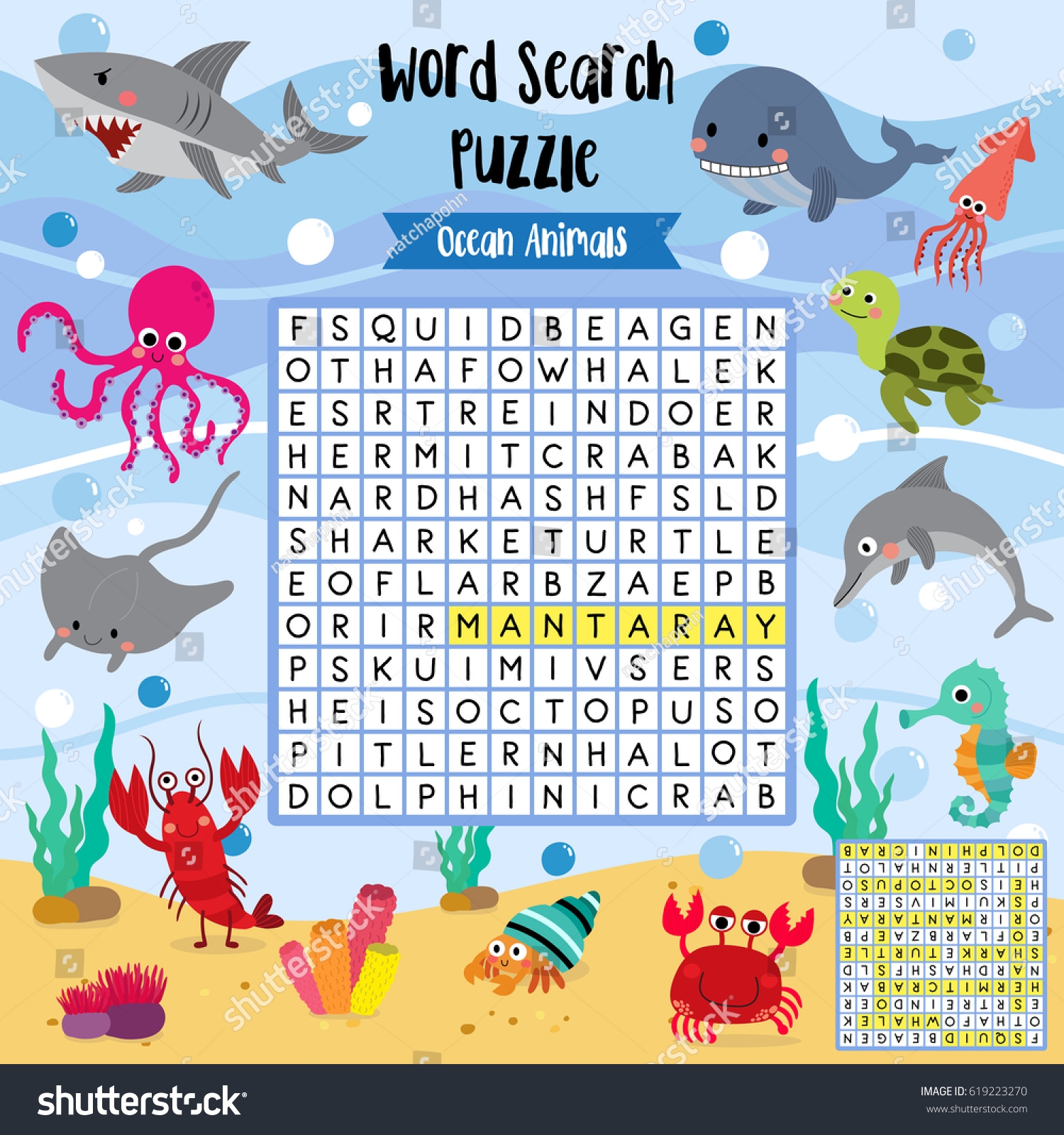 Words Search Puzzle Game Ocean Animals Stock Vector Royalty Free 619223270 Shutterstock Words Search Puzzle Game Ocean Animals Stock Vector Royalty Free 619223270 Shutterstock