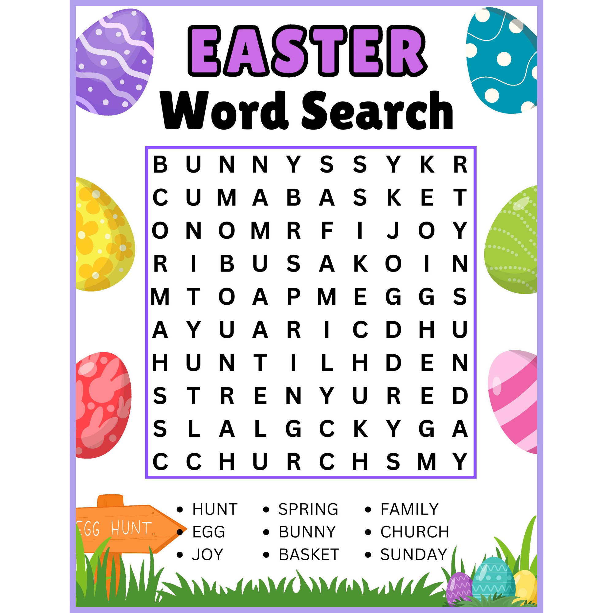 1st grade 2nd grade easter word search puzzle worksheet activity made by teachers