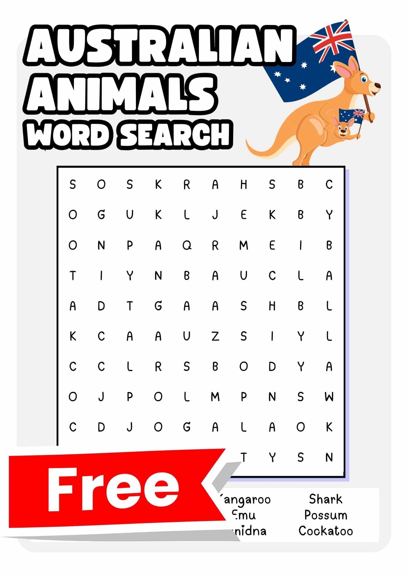 48 free animals word search puzzles teach prints