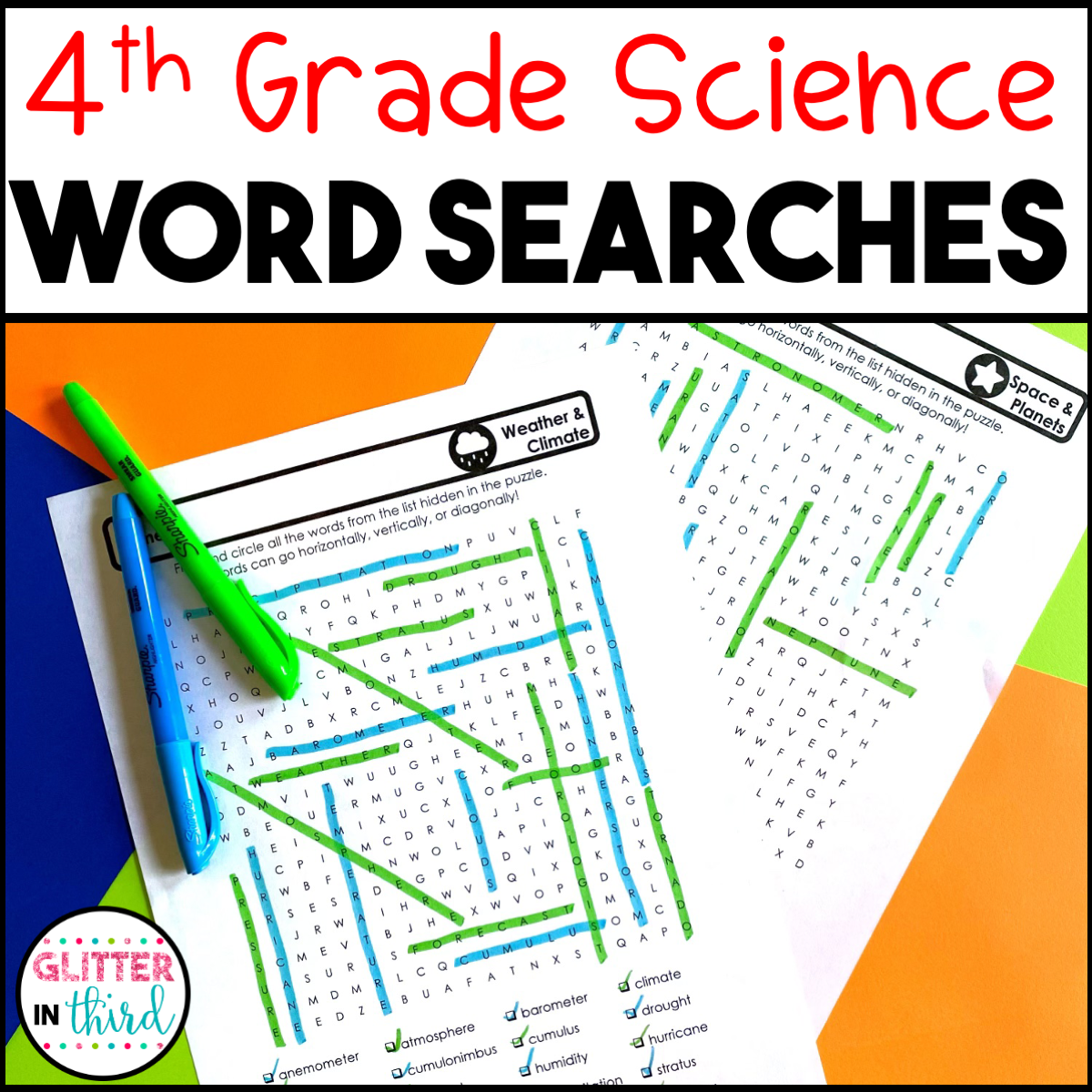 Science Word Search 6th Grade