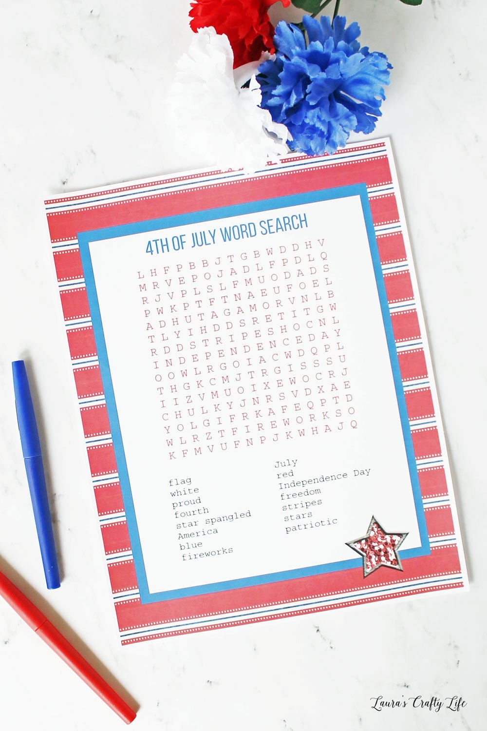 4th Of July Word Search