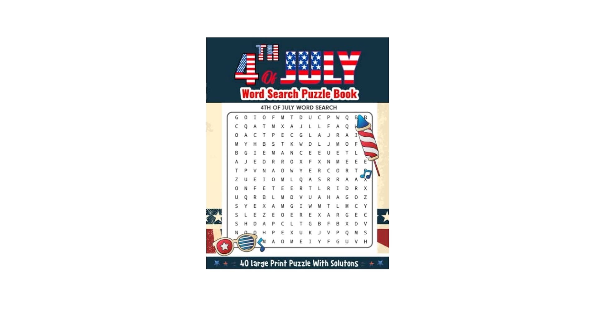 4th Of July Word Search Puzzle Book Large Print Brainy Games Puzzles For Kids And Adults World Lauren Press 9798834582403 Amazon Books