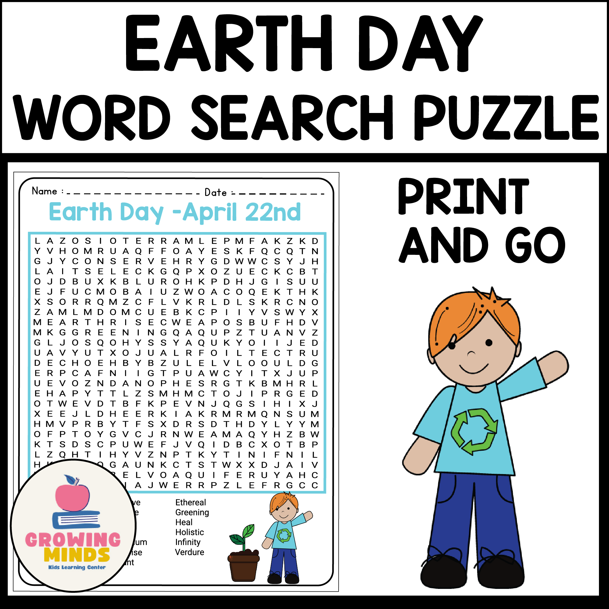 4th To 7th Grade EARTH DAY Word Search Puzzle Worksheet Activity Made By Teachers