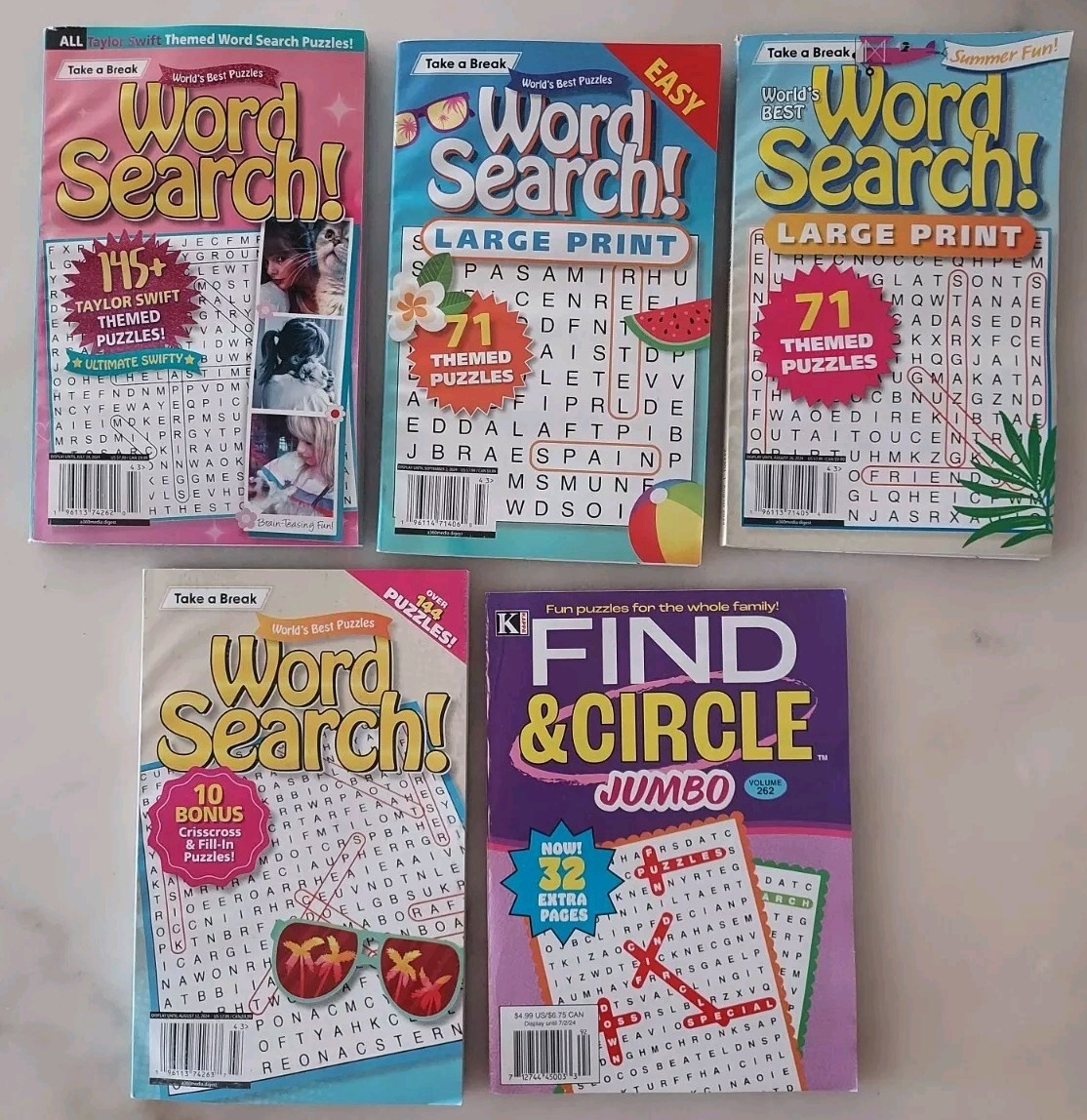 5 Word Search Puzzle Game Book Magazines From Take A Break KAPPA EBay