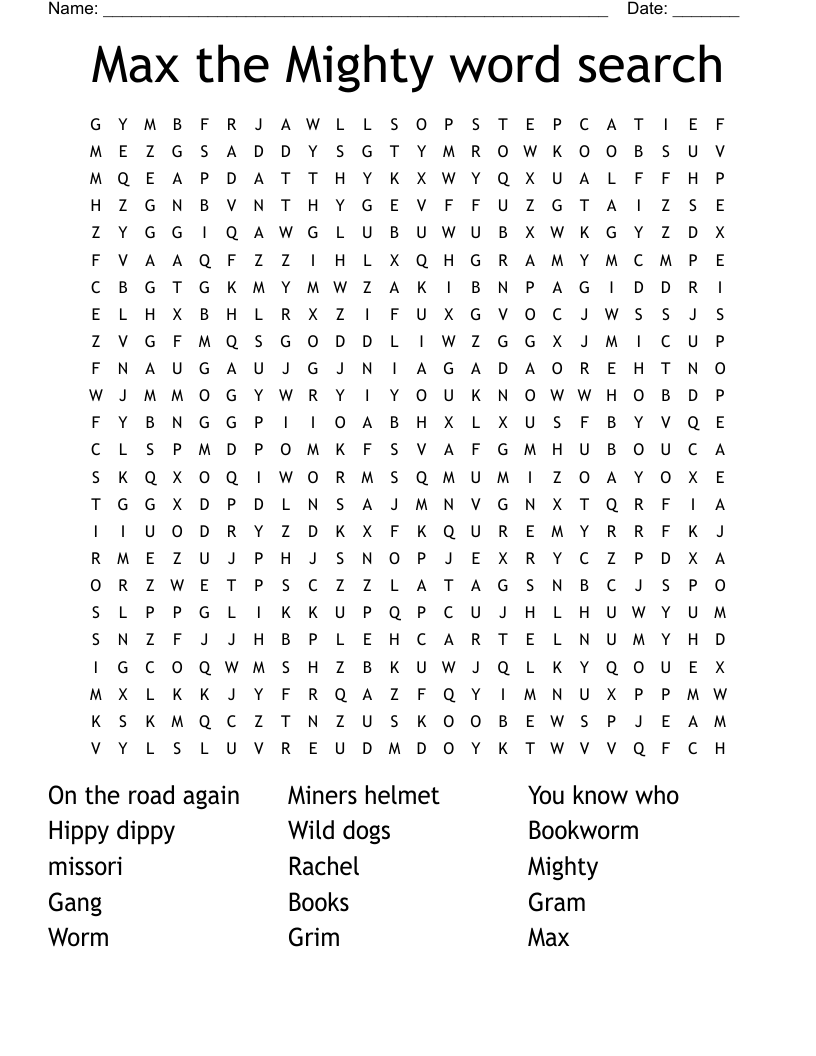 Free Printable Math Word Searches