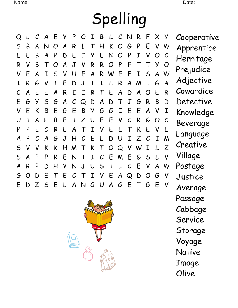 Word Searches For 5th Grade