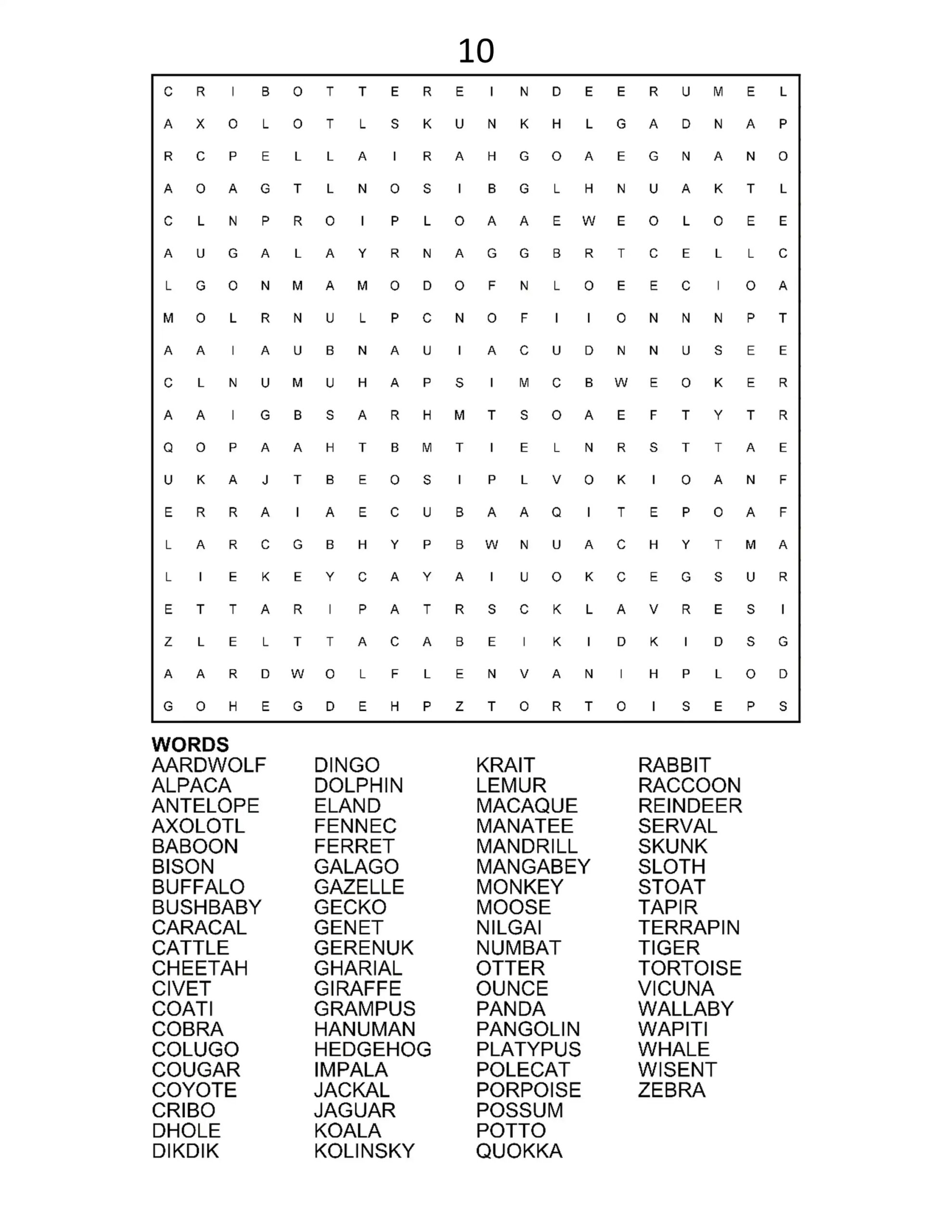 Large Print Word Search Free Printable Large Print Word Search Free Printable