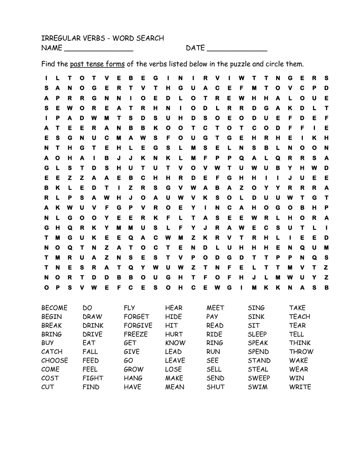 6th Grade Free Word Search Worksheets K5 Worksheets