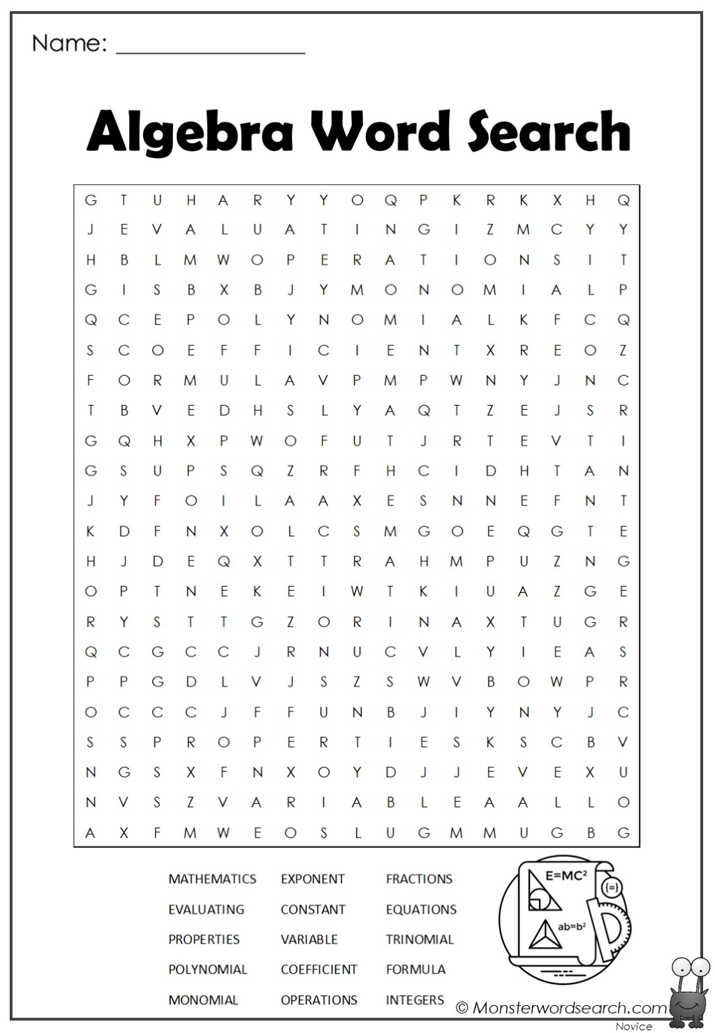 Math Word Search Online