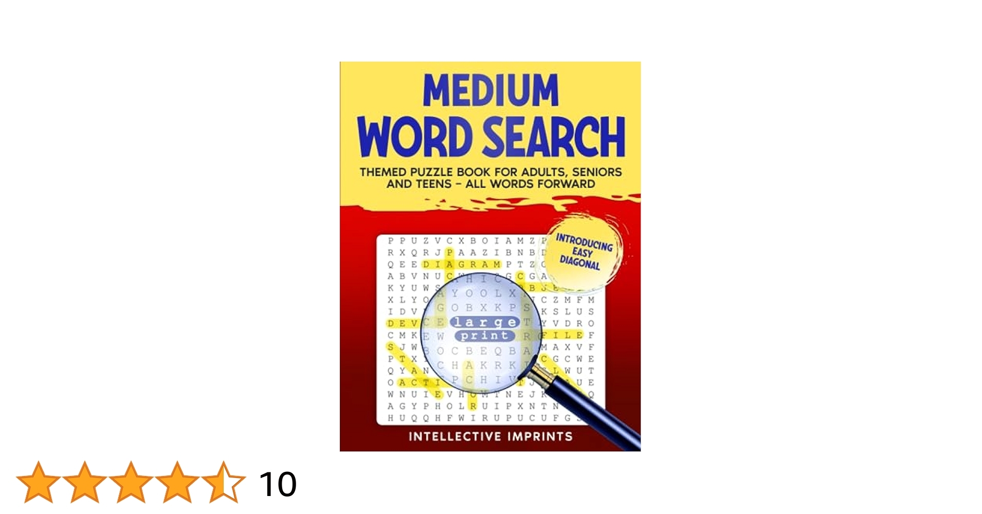 Amazon Medium Word Search LARGE PRINT Themed Puzzle Book For Adults Seniors Teens All Words Forward Includes Easy Diagonal 9798857187548 Imprints Intellective Books