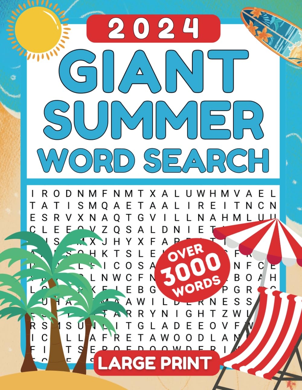 Amazon Summer Word Search Giant Large Print Over 3000 Words Themed WordSearch Puzzle Book For Adults Teens And Seniors With Solutions 9798323256587 Co WE Wordie Books