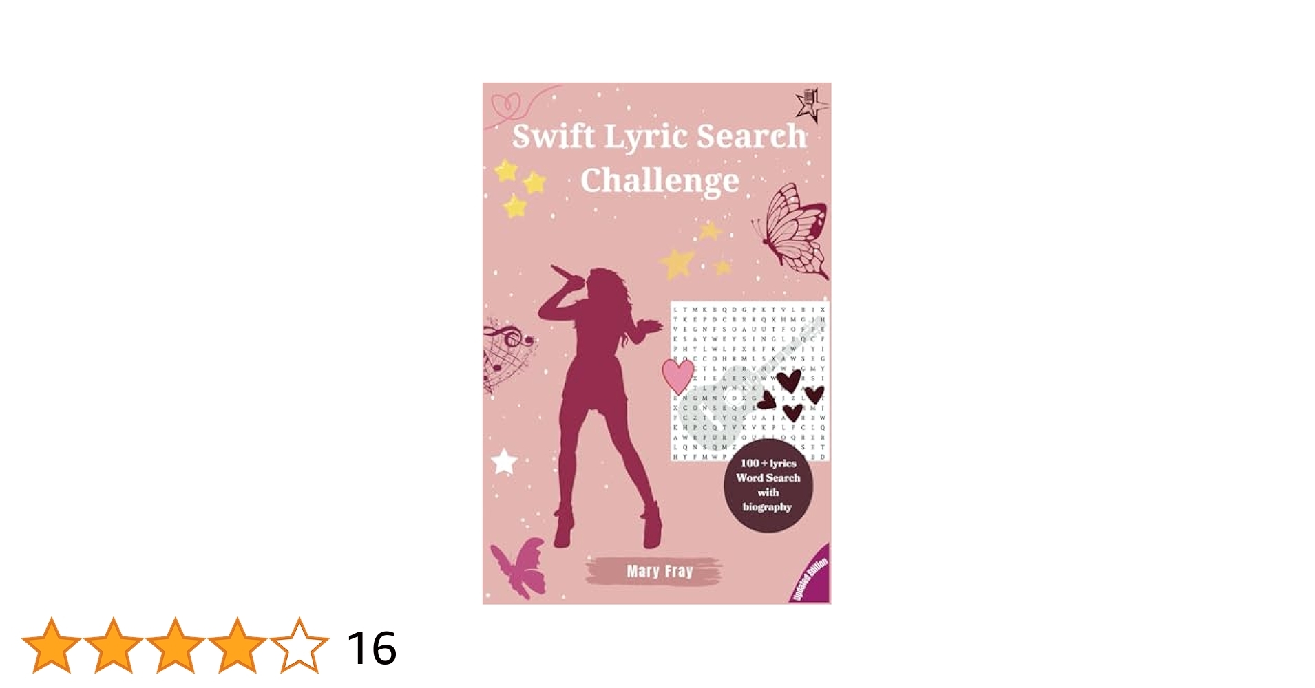 Amazon Swift Lyric Search Challenge Word Search Of Taylor s Most Loved Songs And Their Lyrics Unofficial Puzzle For Taylor s Fans Perfect For All Ages Swift Lyrics Search Challenge 9798871579831 Fray Mary Press Creative Lucky 