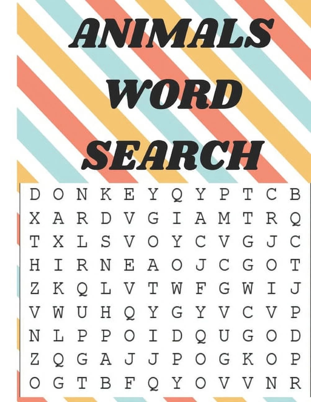 Animals Word Search Animals Word Search Book Puzzles For Kids Ages 6 8 Paperback Walmart