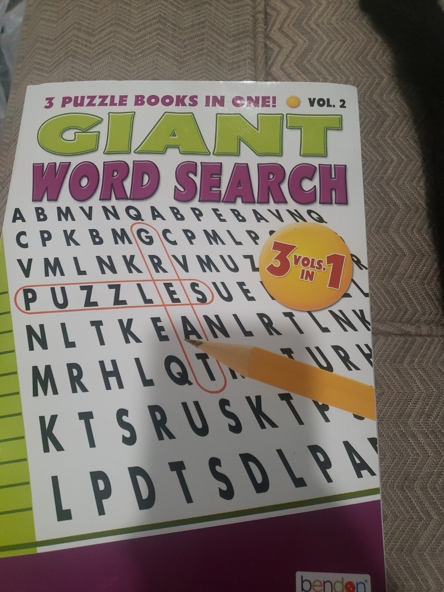 Bendon Giant Word Search 3 Puzzle Books In One Vol 2 NEW EBay
