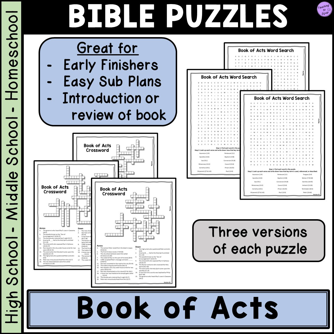 Printable Bible Word Search Puzzles