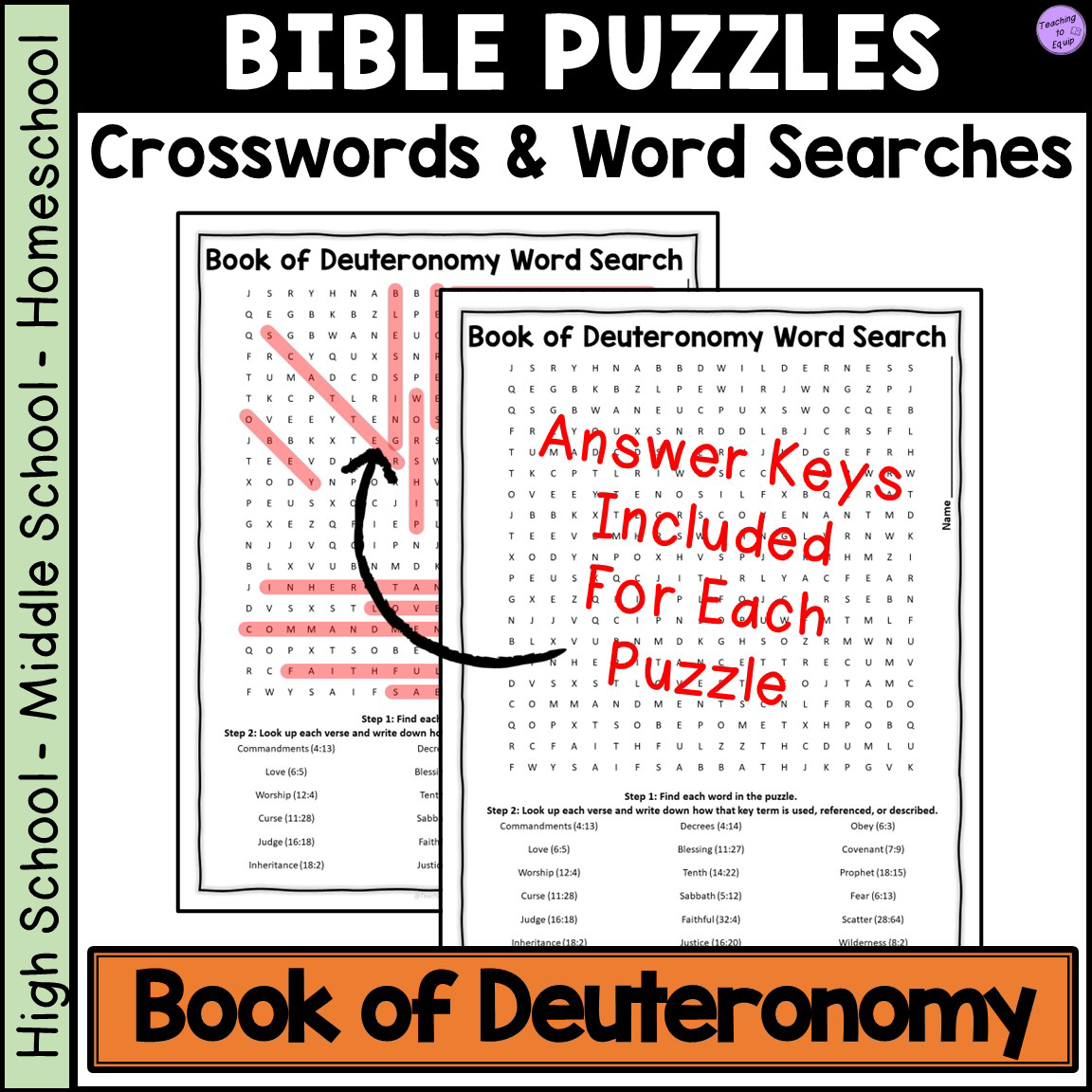 Bible Book Of Deuteronomy Crossword Word Search Puzzle Activities Made By Teachers Bible Book Of Deuteronomy Crossword Word Search Puzzle Activities Made By Teachers