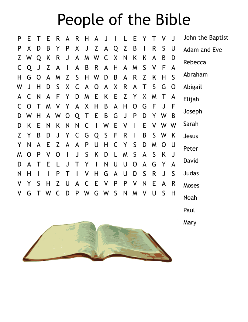 Free Printable Bible Word Search Puzzles