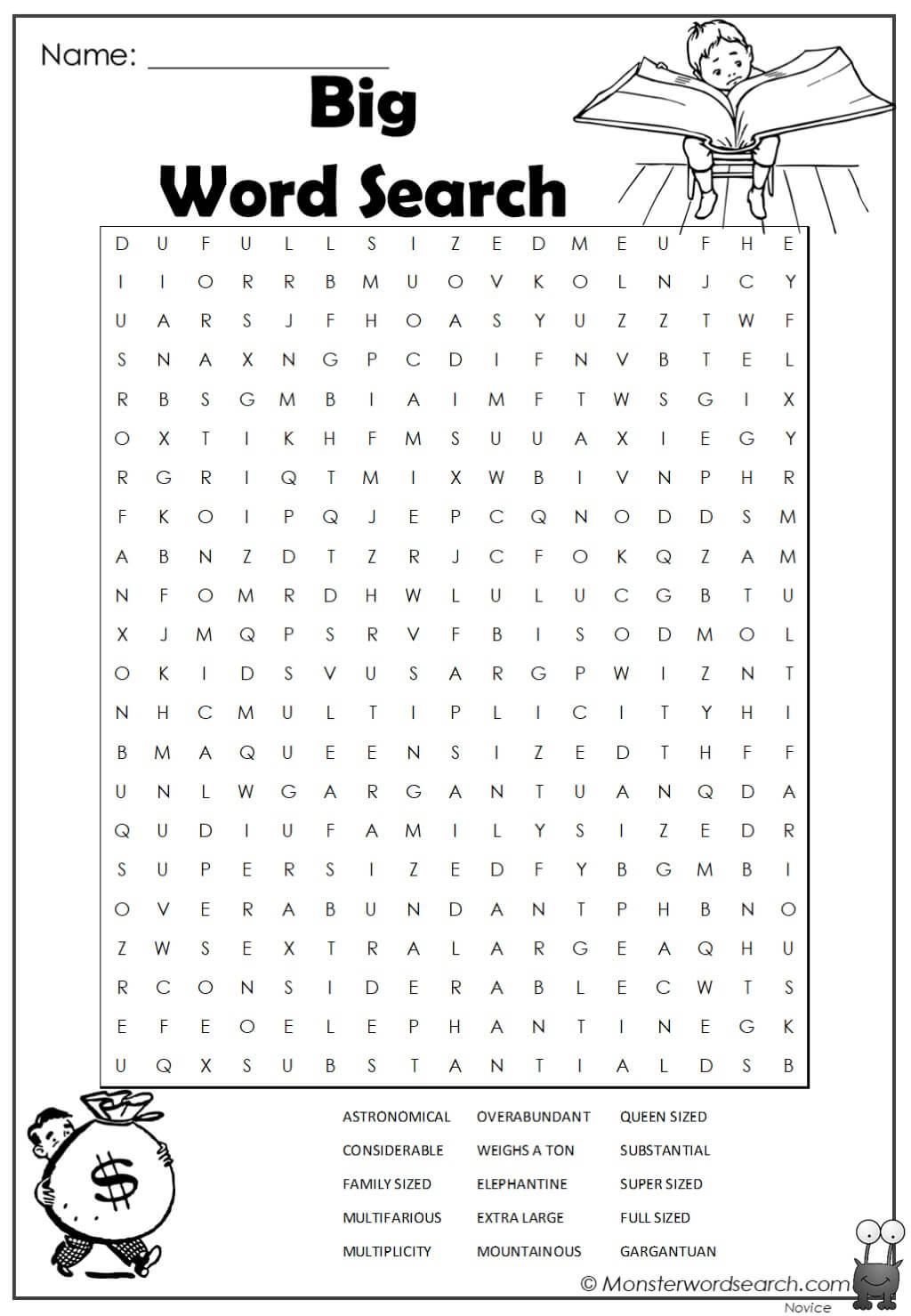 big word search monster word search worksheets library big word search monster word search worksheets library