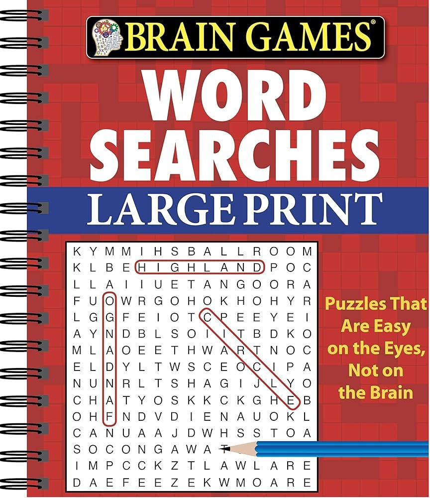 Brain Games Word Searches Large Print Red Brain Games Large Print Publications International Ltd Brain Games 9781450802284 Amazon Books