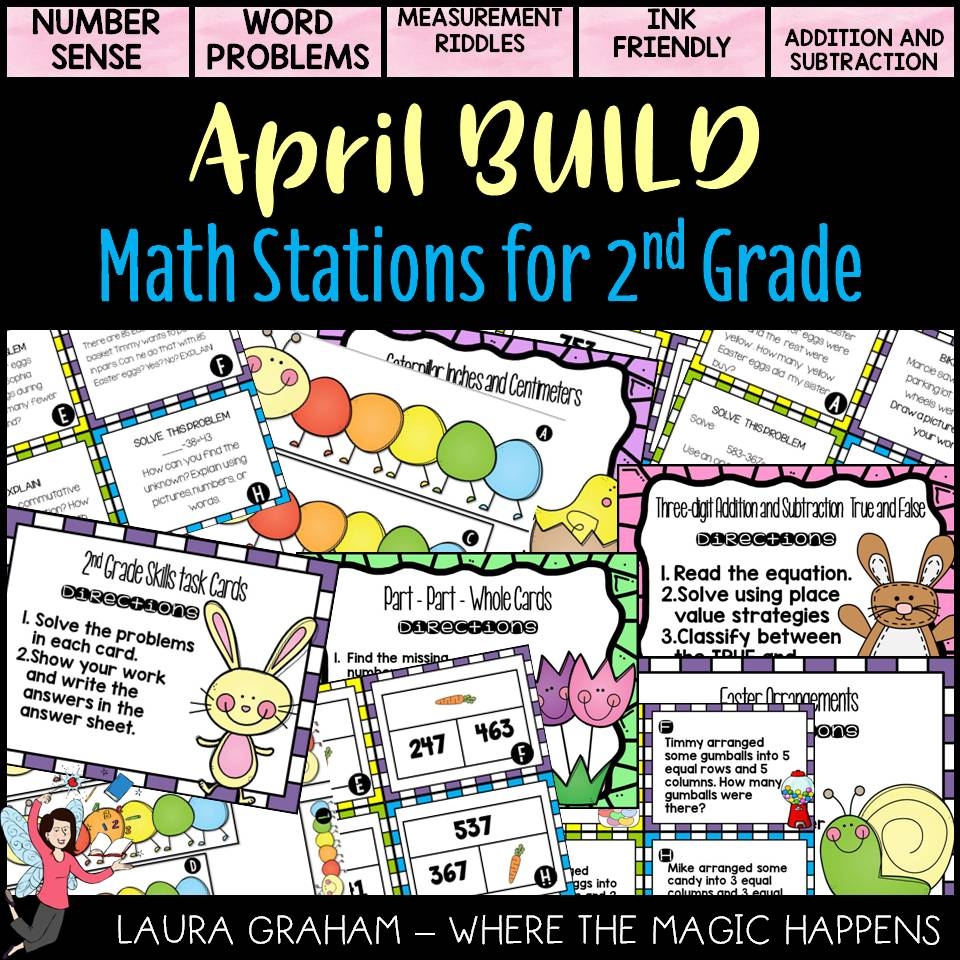 BUILD April Math Centers 2nd Grade Where The Magic Happens