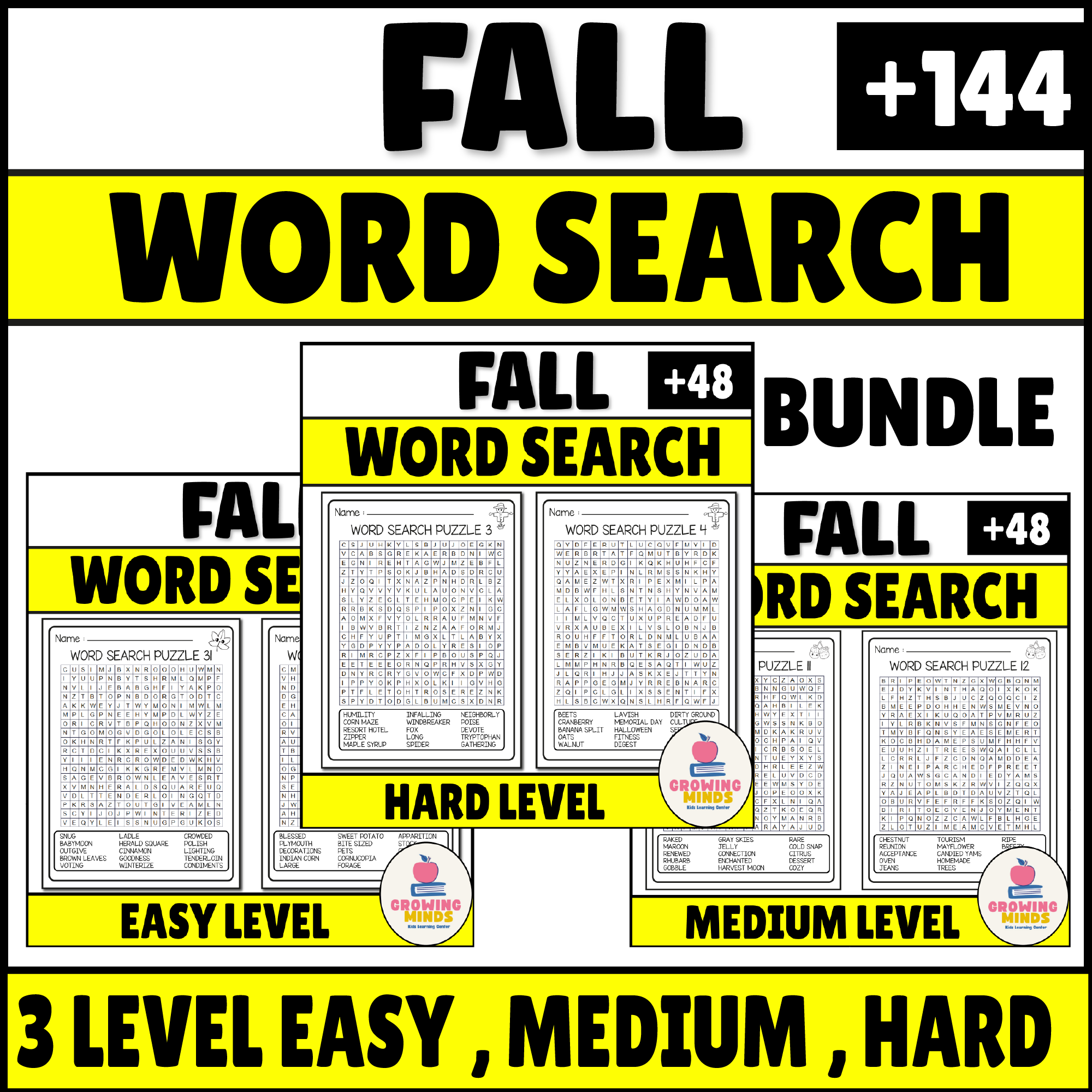 Easy To Medium Word Searches