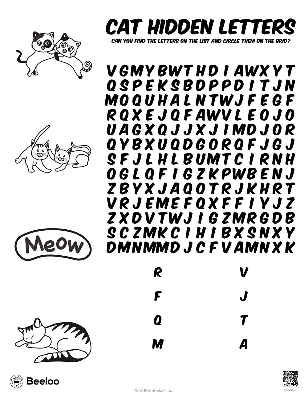 Cat themed Word Searches Beeloo Printable Crafts And Activities For Kids