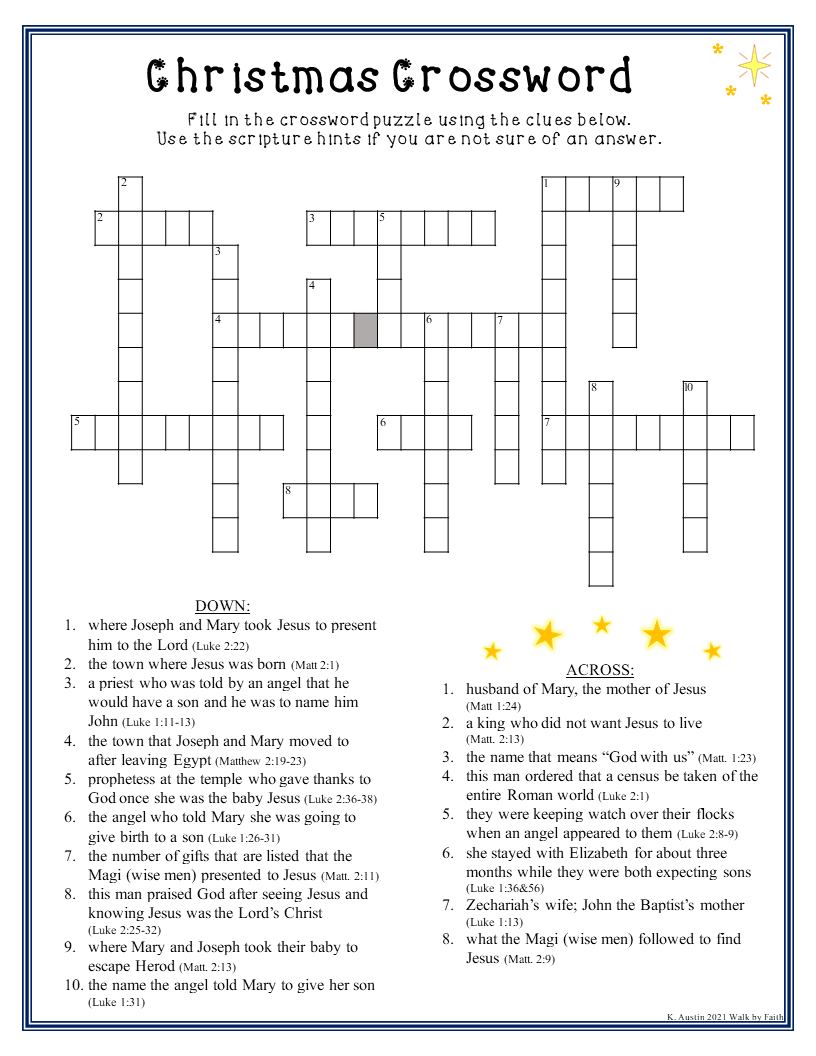 Printable Christian Christmas Word Search