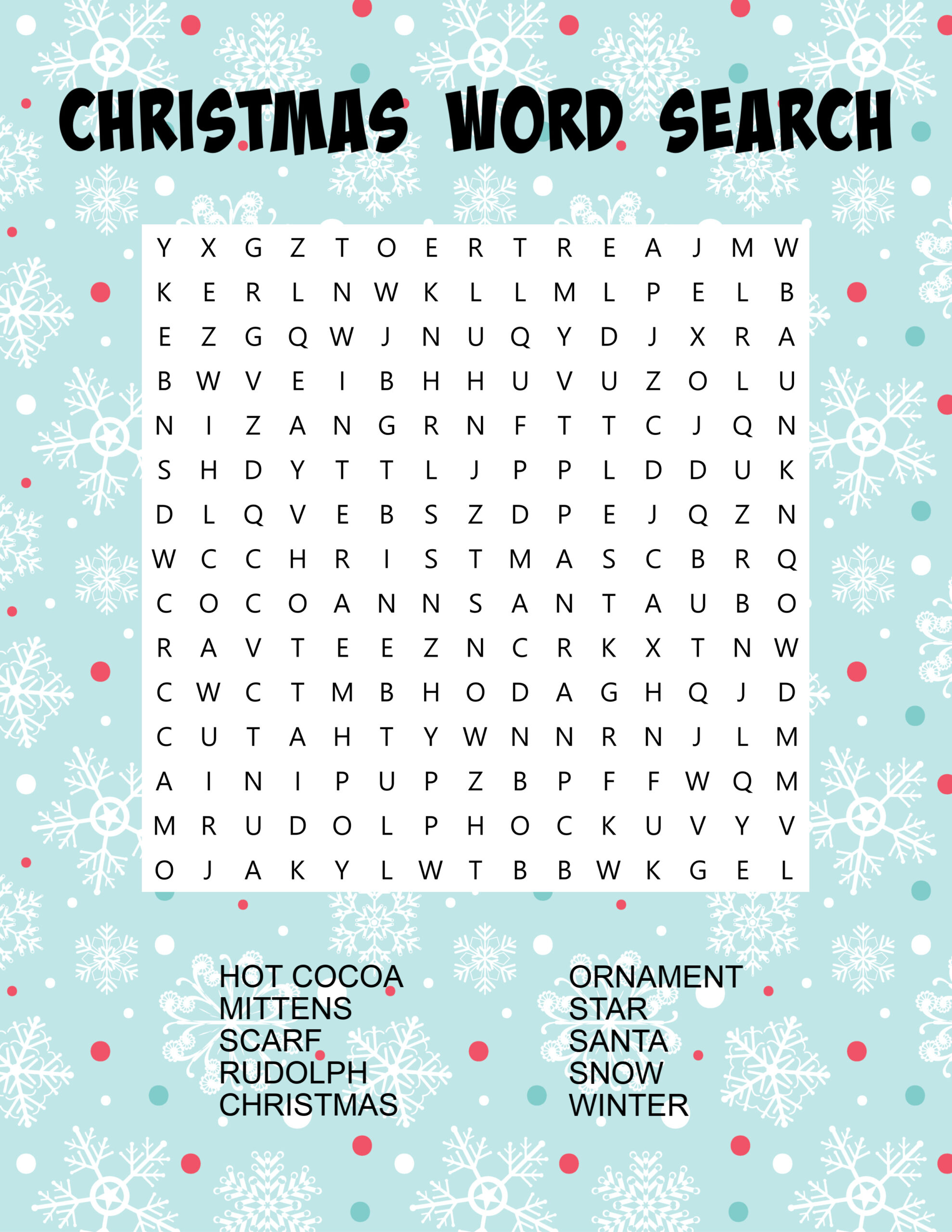 christmas word search free printable fun for kids my uncommon