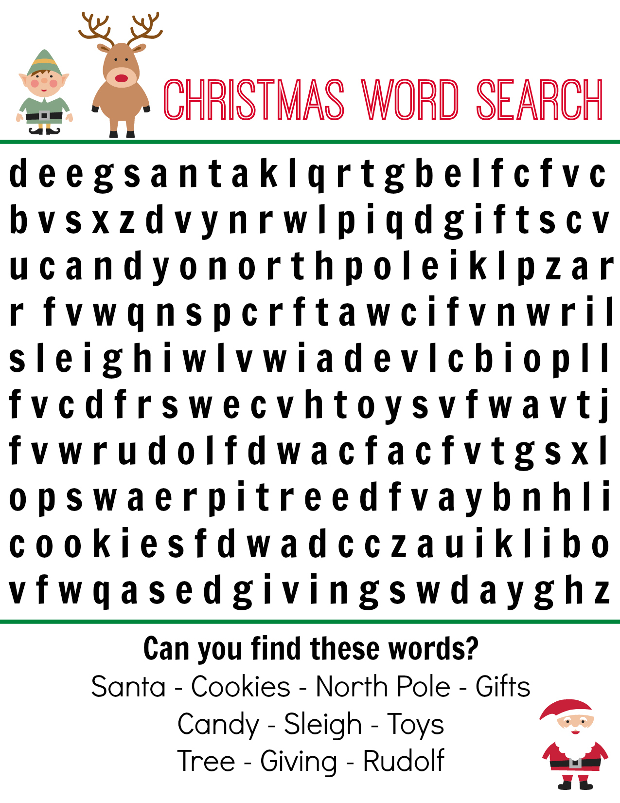 christmas word search free printable no time for flash cards