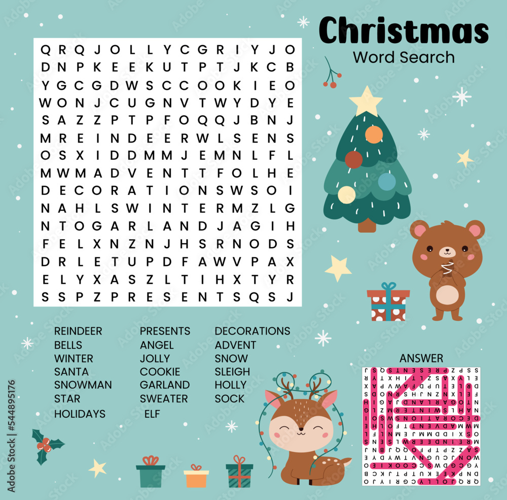 Printable Christmas Word Searches For Adults