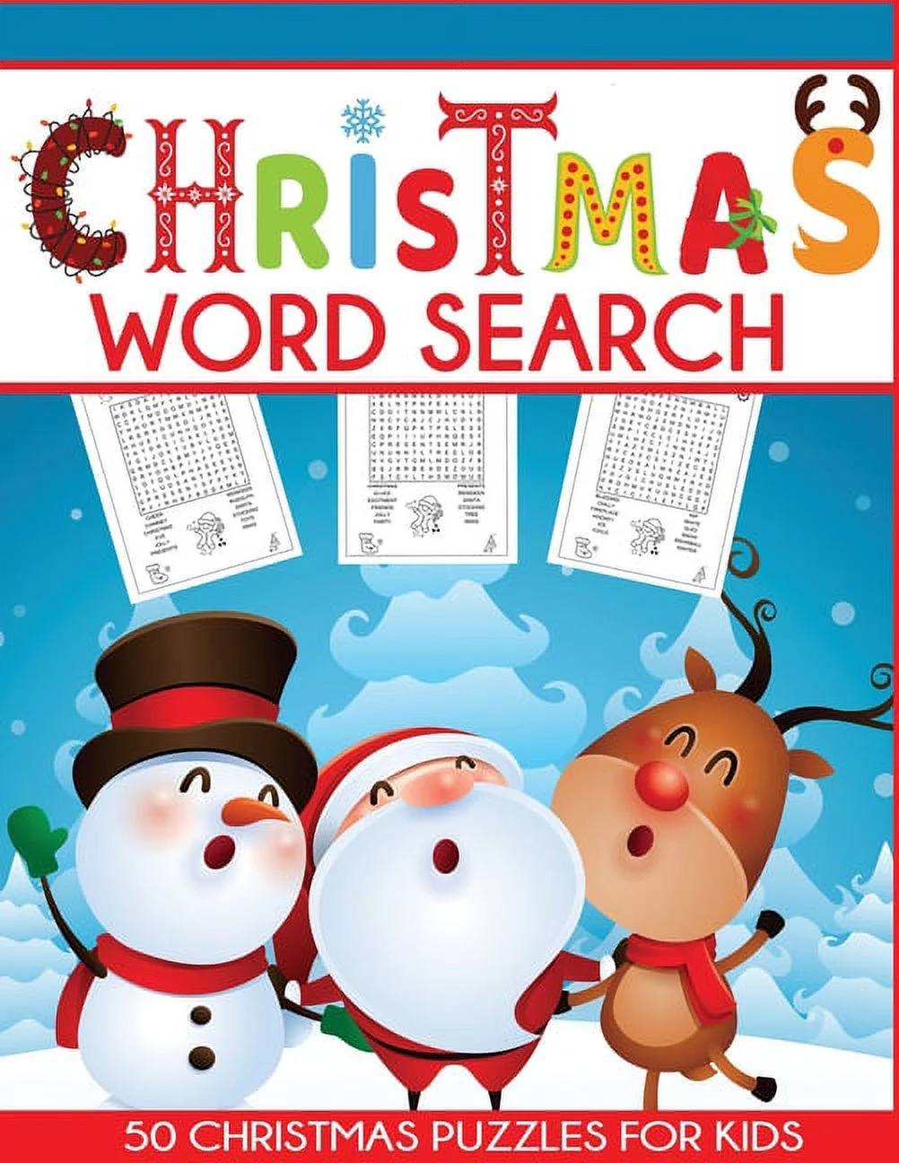 christmas word search puzzles for kids paperback large print walmart