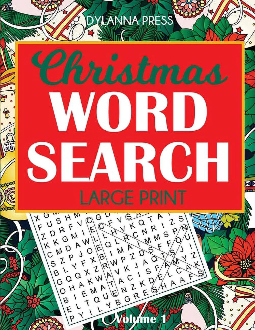 christmas word search puzzles large print paperback walmart