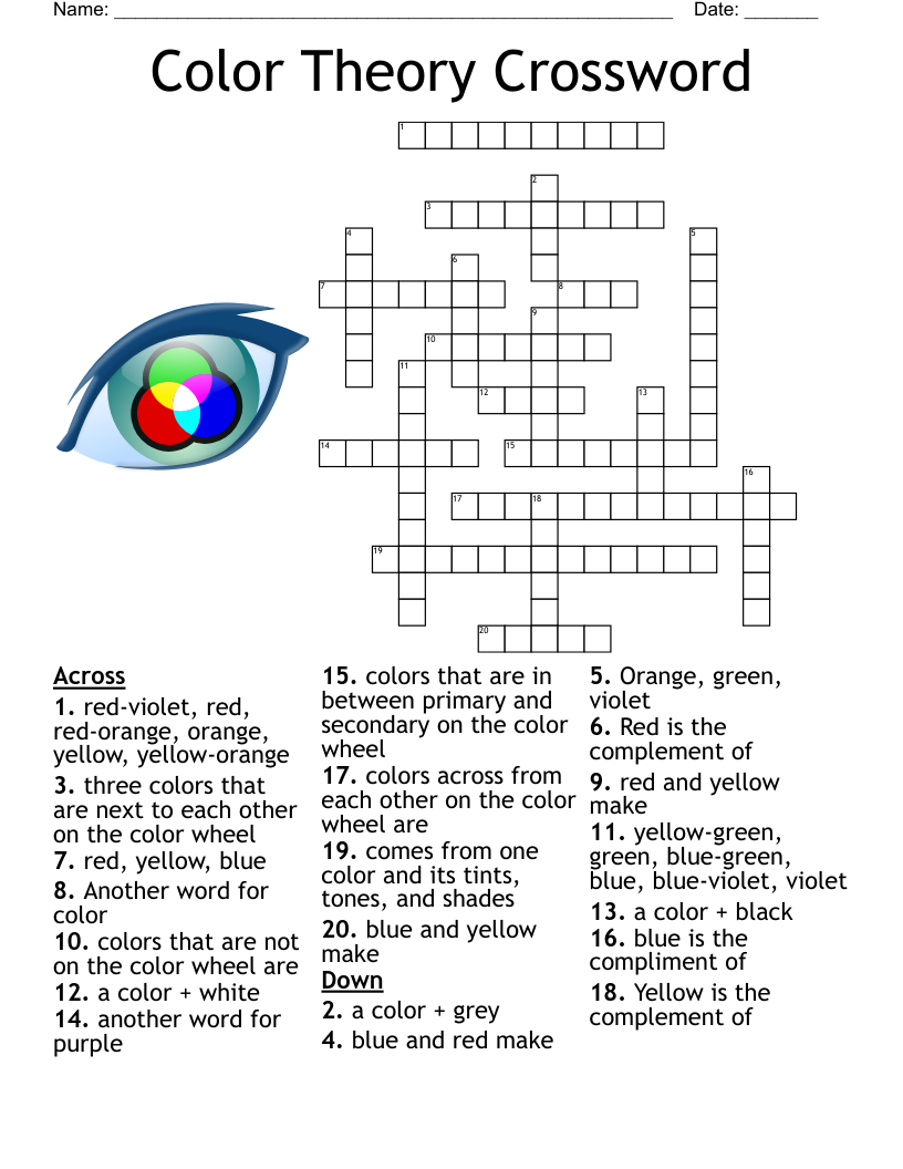 Color Theory Word Search WordMint