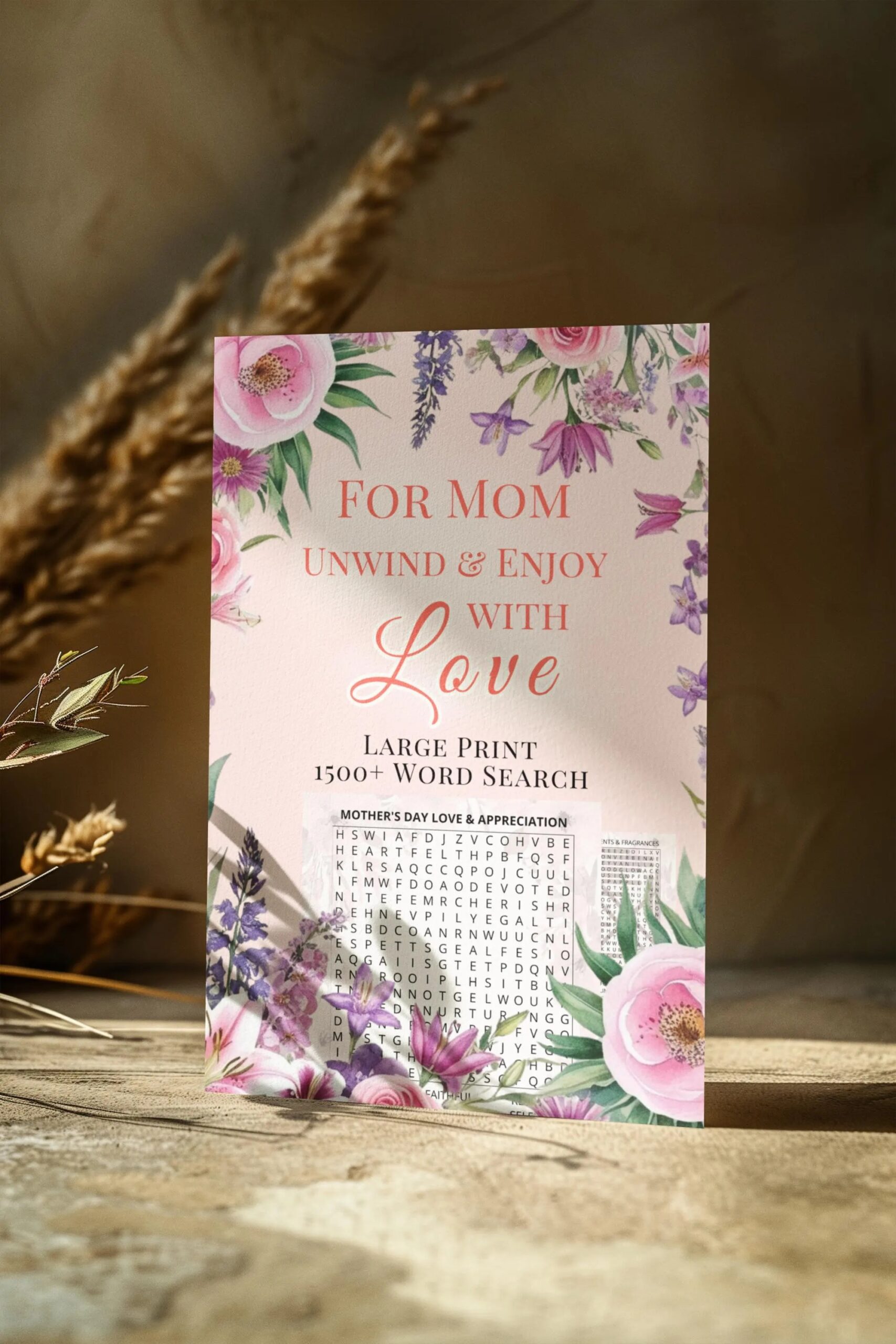 Customizable Word Search For Mom Etsy