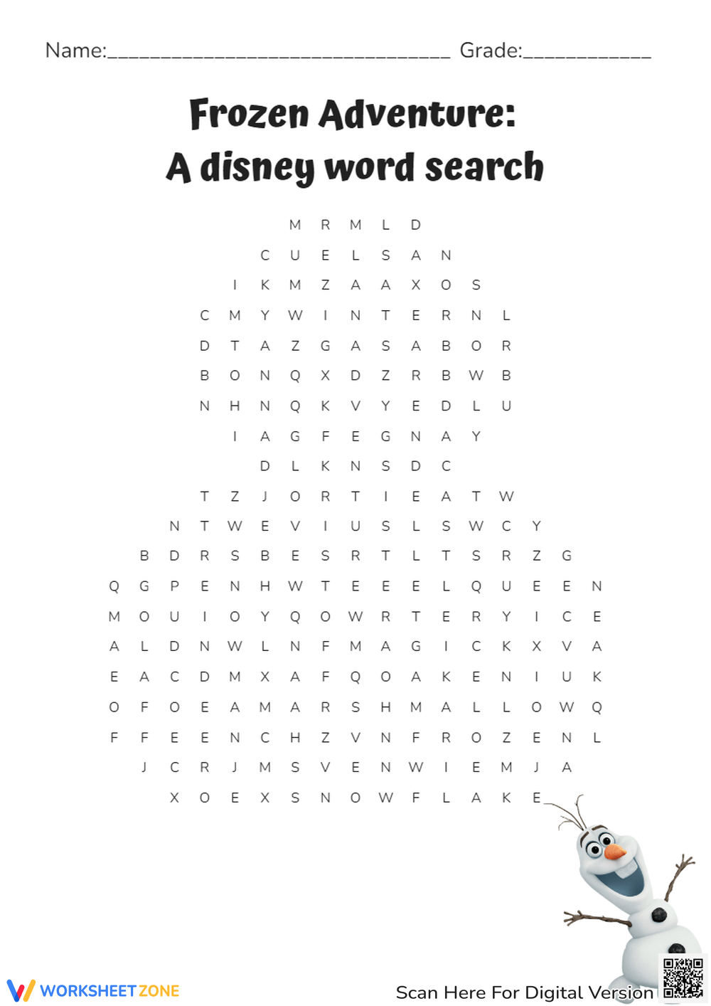 Disney Word Search