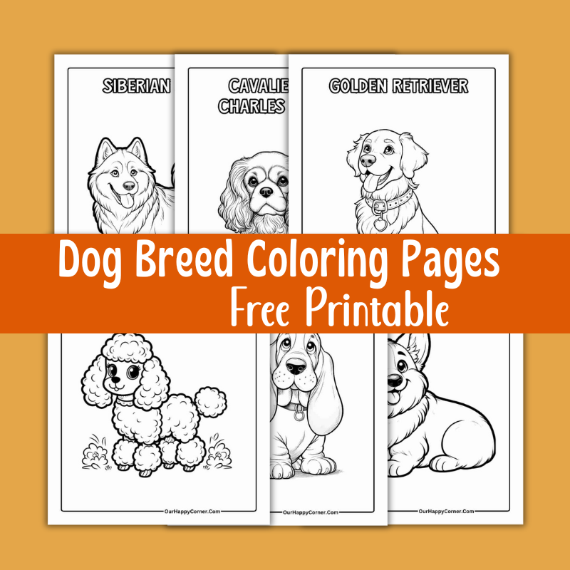 Dog Breed Coloring Pages Free Printable Our Happy Corner