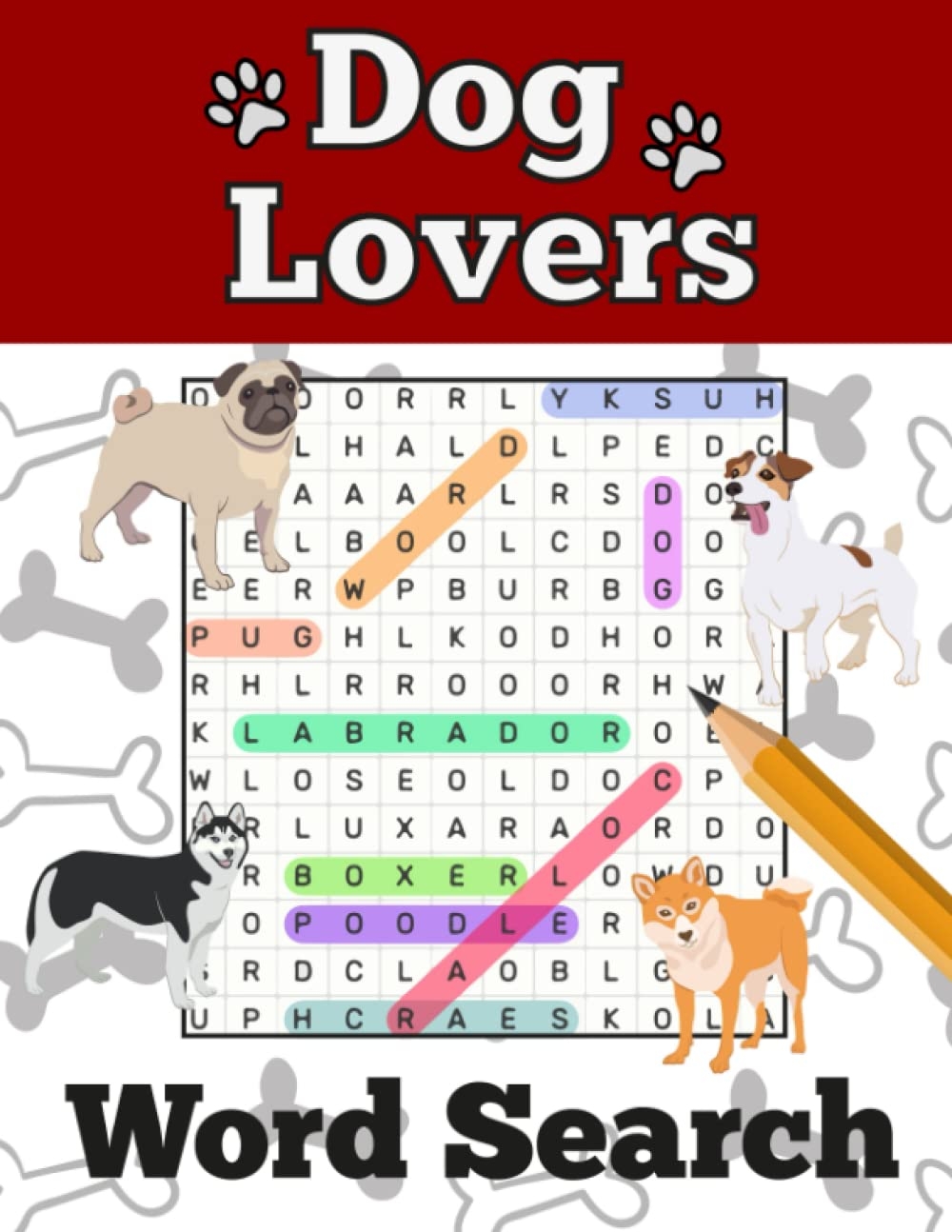 Dog Lovers Word Search Dog Activity Book Dogs Themed Word Desertcart Seychelles