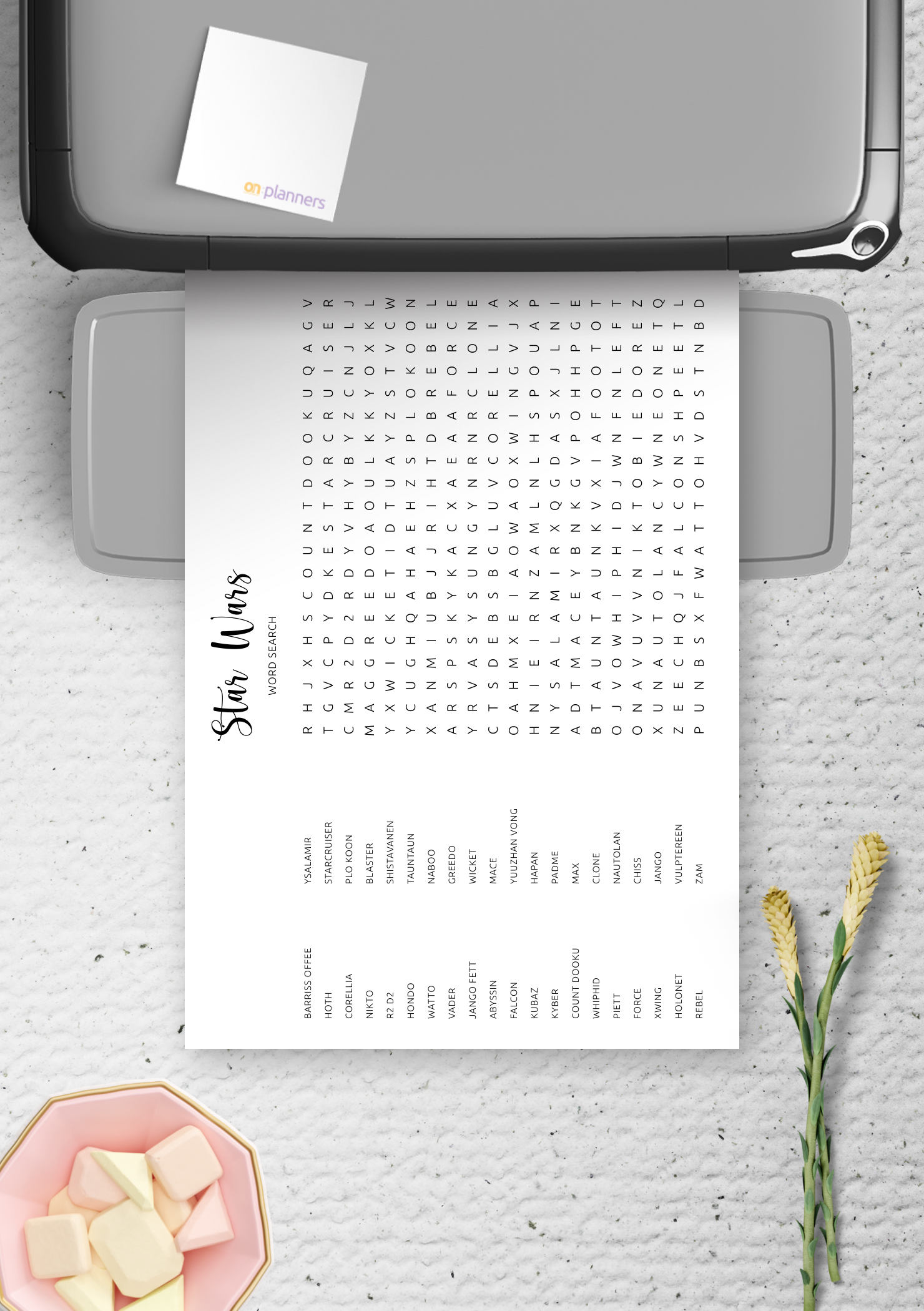 Download Printable Star Wars Word Search In PDF