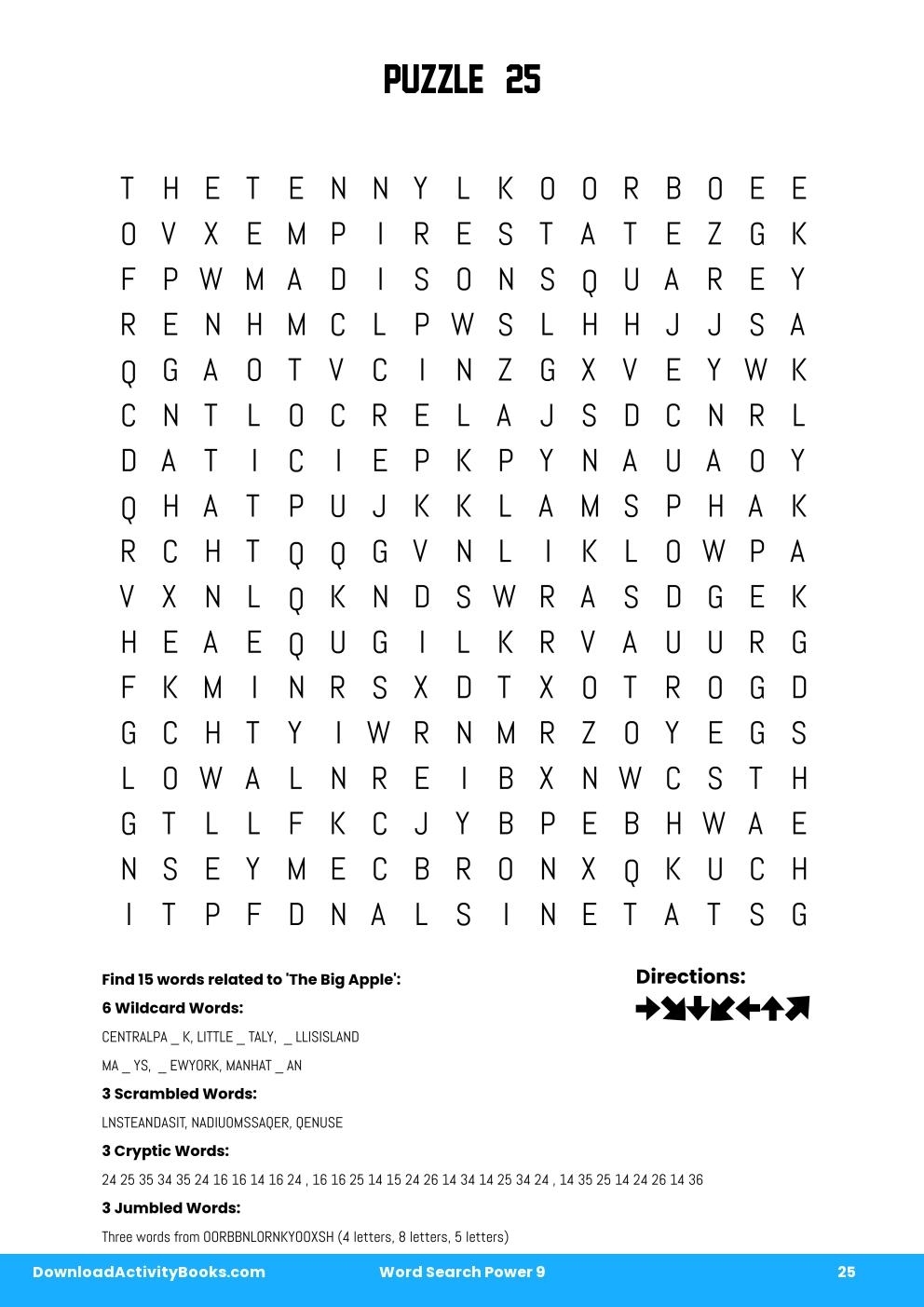 Printable Big Word Searches