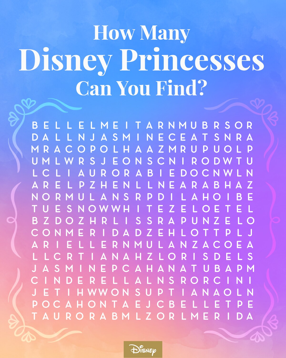Free Disney Word Search