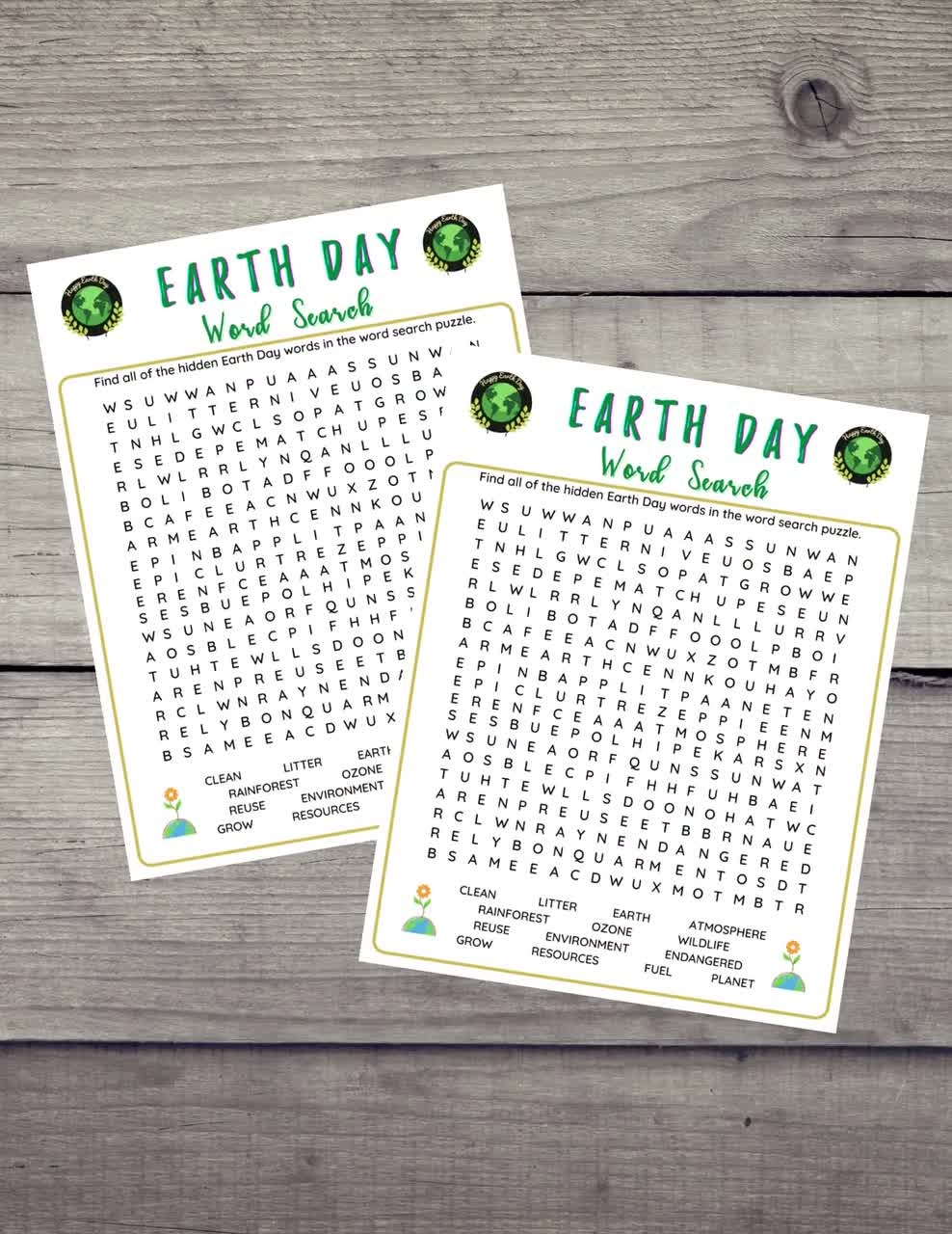 Earth Day Word Search Game Earth Day Game For Kids Adults Fun Game Nature Activities Fun Springtime Game Instant Download L PDF Etsy