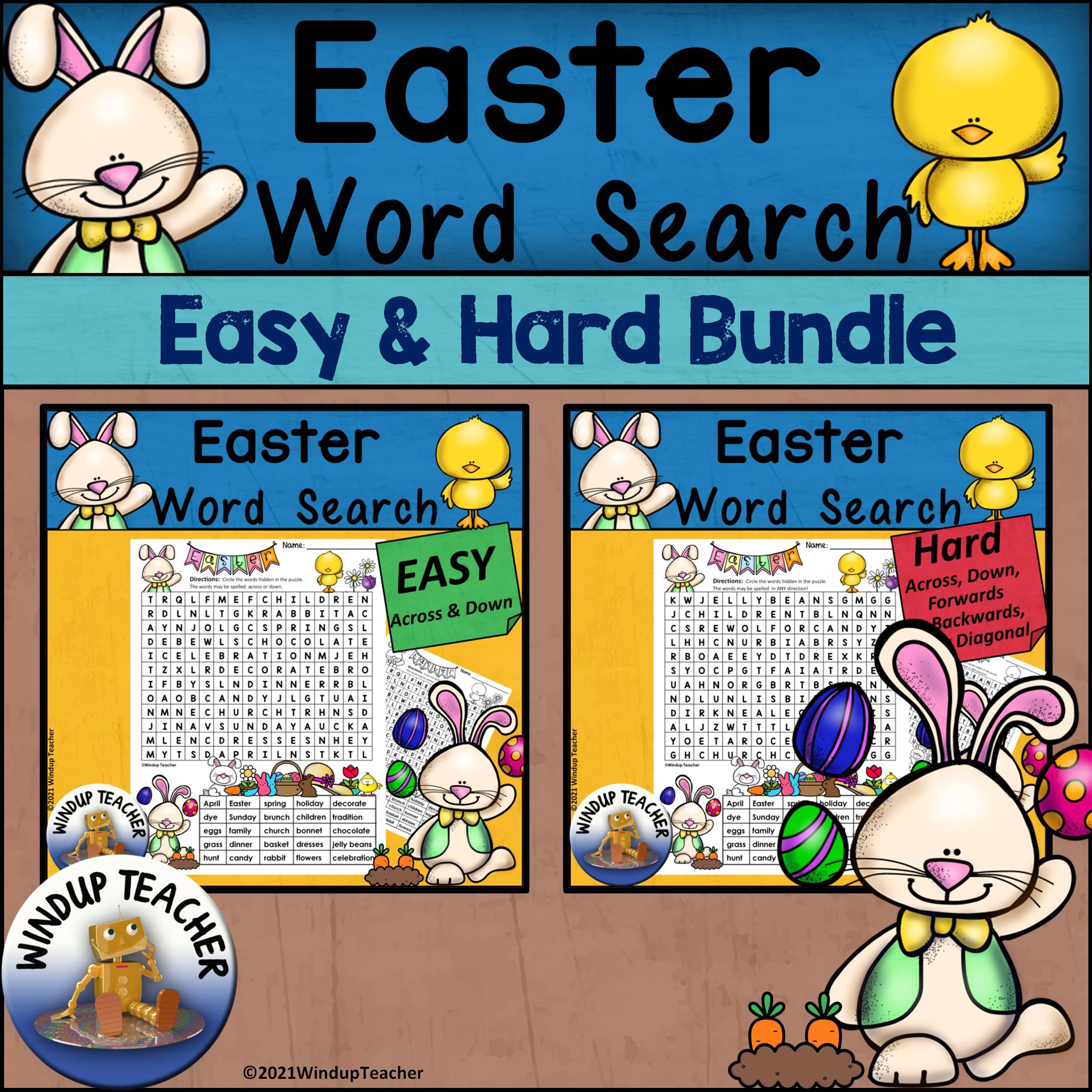 Easter Word Search BUNDLE Made By Teachers