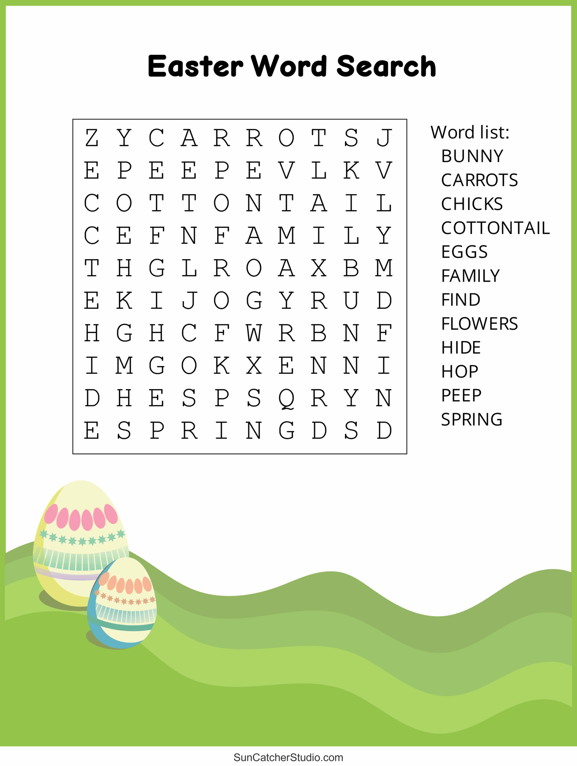 Easter Word Search Printable For Adults