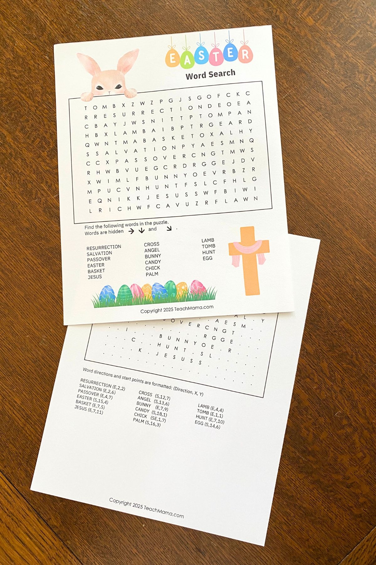 Printable Easter Word Search Easy