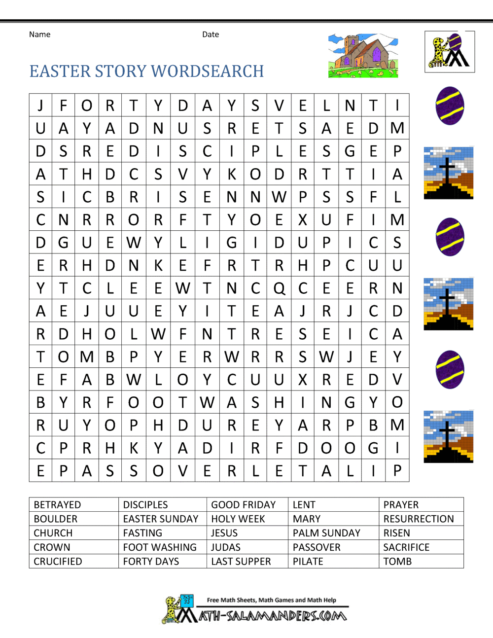 Easter Worksheets For Kids