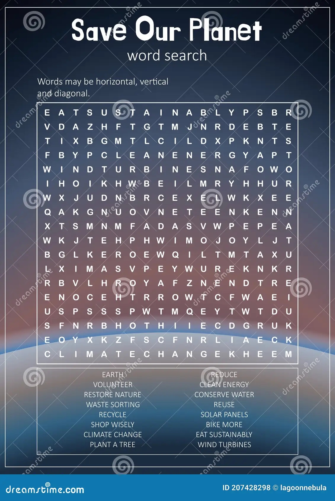 Ecology Word Search Puzzle Save The Earth Protect Our Planet Environmental Theme Climate Changes Earth Day April 22 Stock Vector Illustration Of English Page 207428298