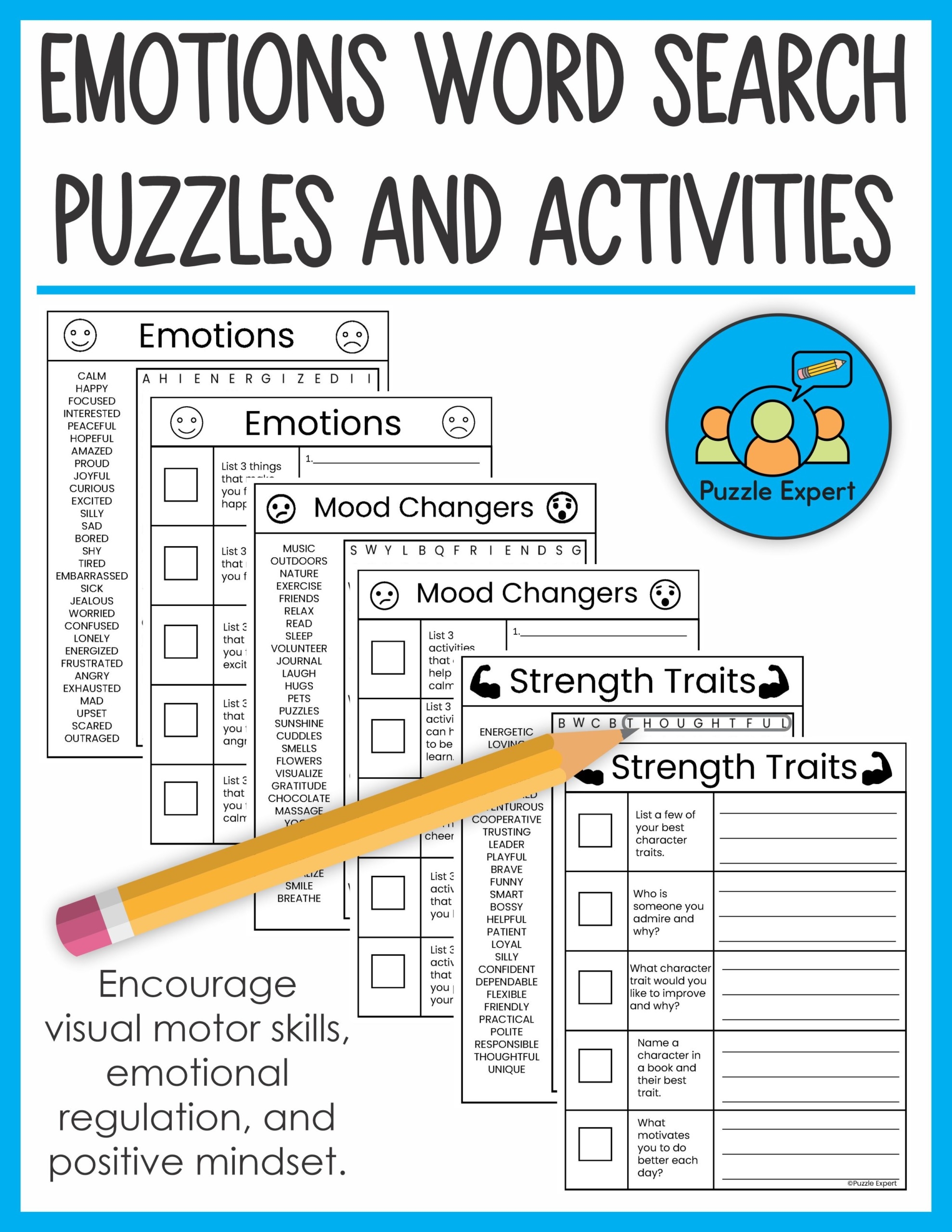 Emotions Word Search And Activities Packet Your Therapy Source Emotions Word Search And Activities Packet Your Therapy Source