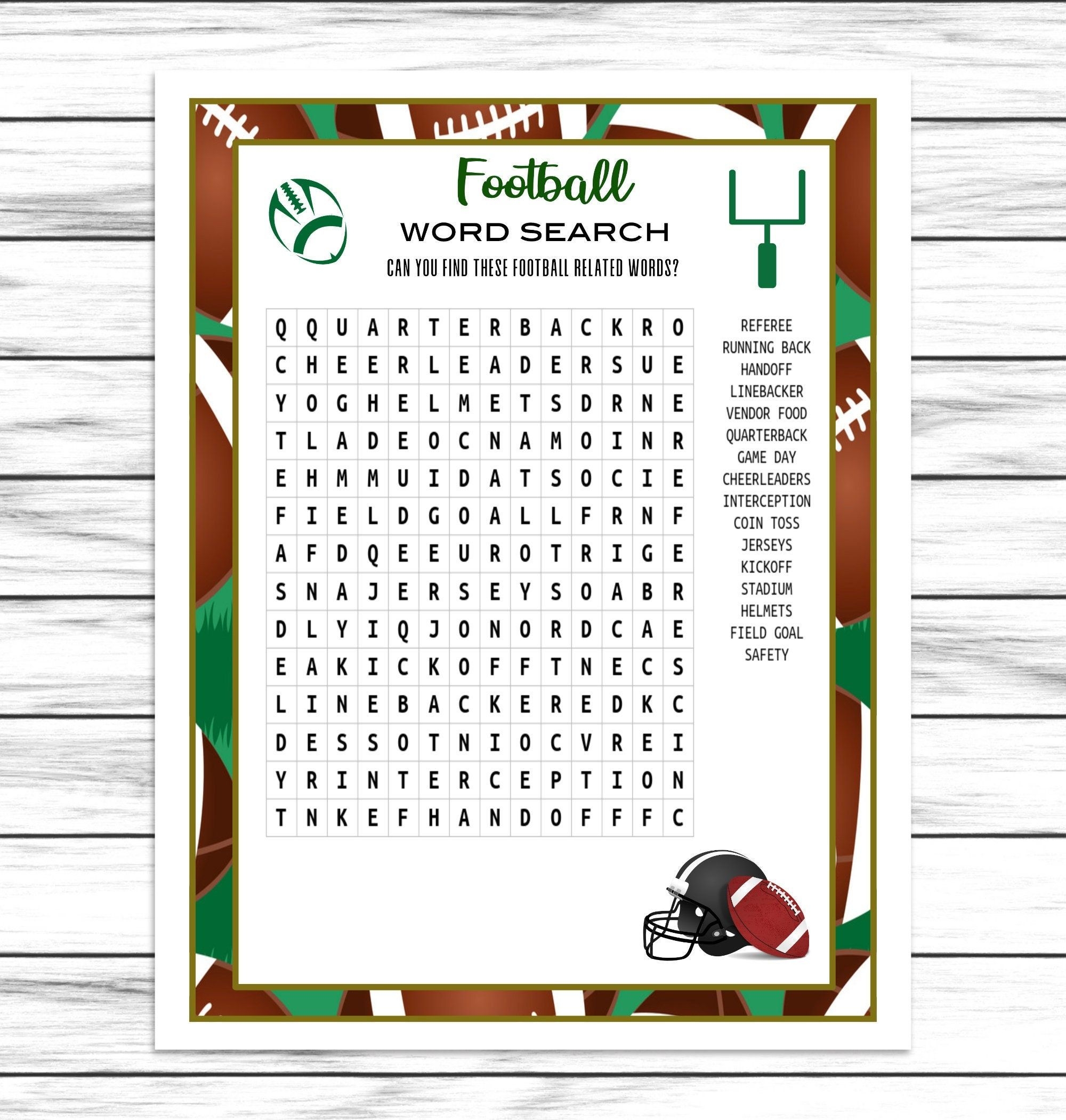 English Purchases Football Teams Word Search English Purchases Football Teams Word Search