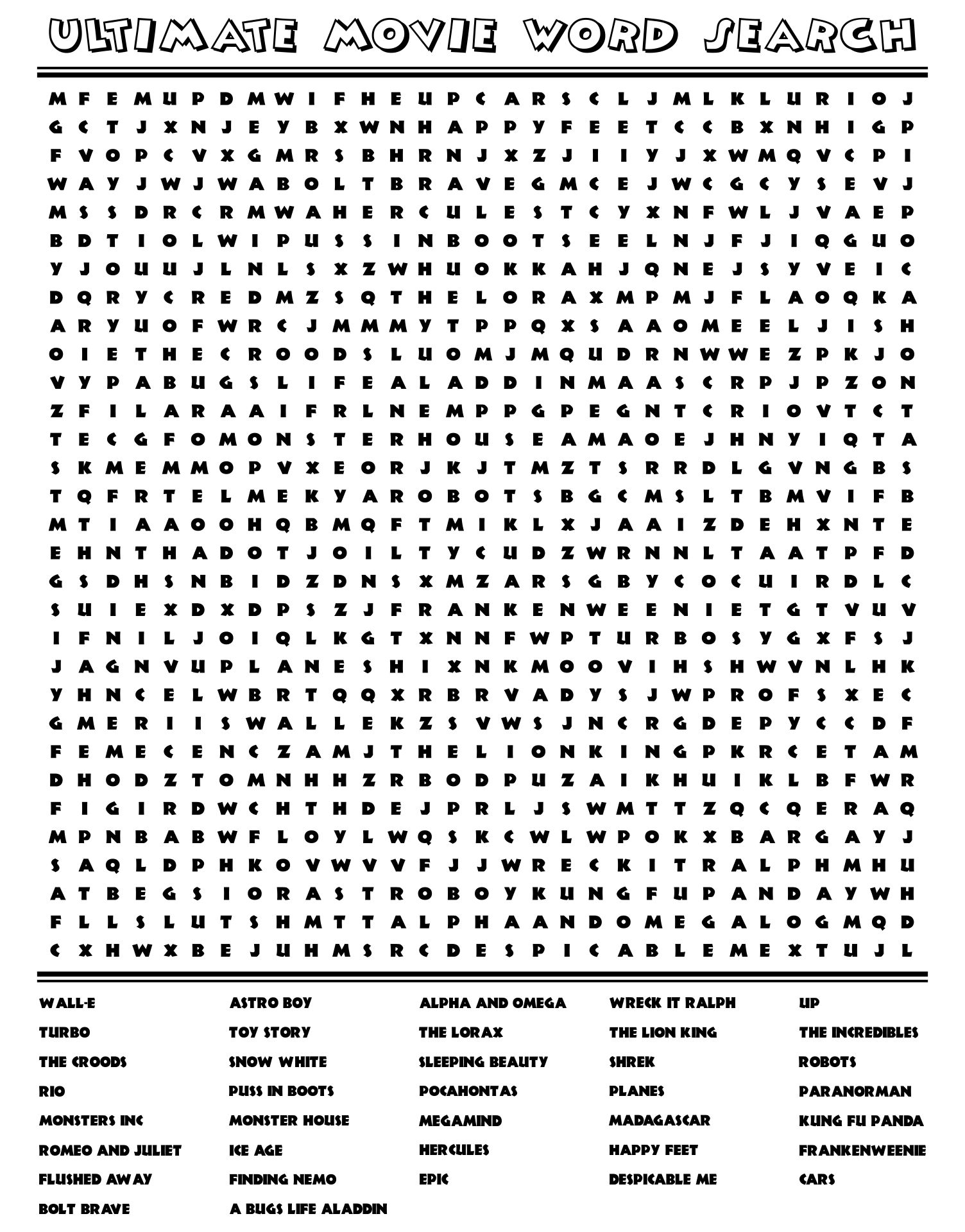 Giant Word Search Printable Free Giant Word Search Printable Free